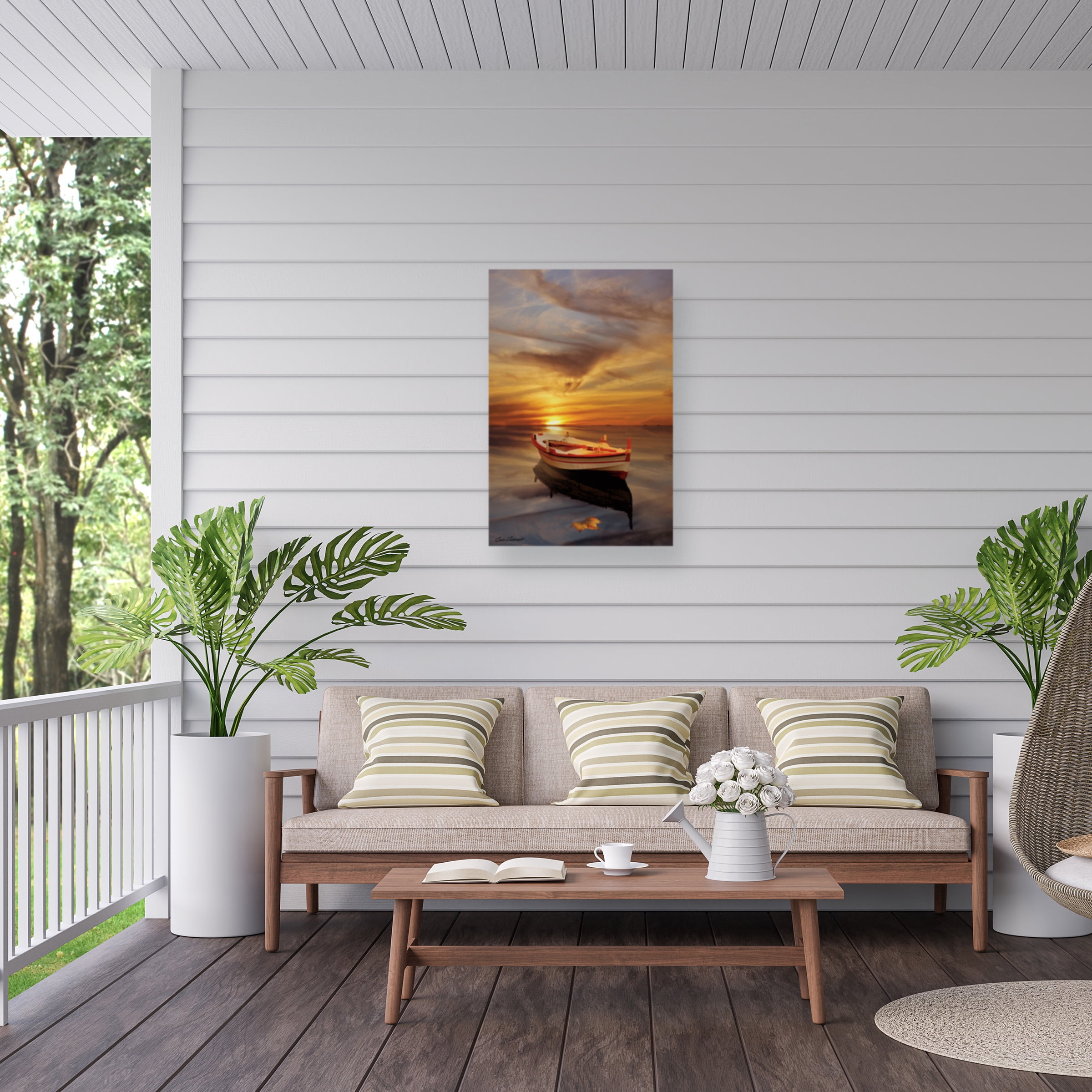Carlos Casamayor 'Strange Stillness' Outdoor Canvas 24x16