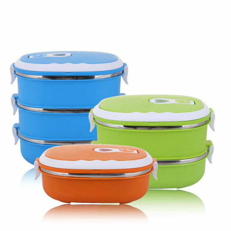 Bento Lunch Box For Adults/teens, Multi-layer Round Thermal For Hot Food,  Large Capacity Insulated Food Jar, Vacuum Stainless Steel Leakproof Soup  Container For School Office Outdoors, Kitchen Accessories - Temu