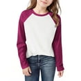 thumbnail image 7 of OGLCCG Kids Girls Long Sleeve Tunic Shirts Casual Crewneck Color Block Pullover Tee Loose Fit Lightweight Fall Blouses Tops 2-13 Years, 7 of 7