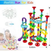 Marble Runs for Kids, 142 Pcs Marble Run Race Coaster Set, Marble Tracks Learning Toy Construction Building Blocks Set, Coaster Maze DIY Toys for Kids