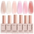 thumbnail image 1 of Set de esmaltes de uñas en gel Beetles Nude, 6 colores con gel UV, 1 of 7