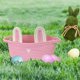 thumbnail image 5 of Cesta de almacenamiento para conejos de Pascua - Cesta de tela tejida blanca, rosa o azul para huevos, juguetes, aperitivos, organización de escritorio, 12,2x8,2 pulgadas, 5 of 6