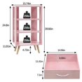 thumbnail image 2 of Mesa de noche Aenuert rosa 40 x 30 x 73 cm con 2 cajones de tela, 2 of 9