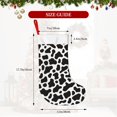 thumbnail image 2 of Flannel Christmas Stocking 17.7×11×7in Soft And Light Touch Good Socks Splicing Design Can Be Used For Hanging Black White Cow Print, 2 of 8