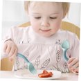 thumbnail image 4 of FENGGUIQU 2 Sets Toddler Learning Forks and Spoons Baby Utensils PP Green, 4 of 8