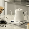 thumbnail image 2 of 1000W Electric Gooseneck Kettle 1000ml 304 Stainless Steel Coffee Pot Intelligent Temperature LED Display for Coffee Tea,White, 2 of 9