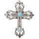 thumbnail image 1 of Holy Cross Brooch Pin Crystal Cross Brooch For Men Suit Pin Accessory For Weddings Formal Events Adds A Touch Of Class To Any Outfit, 1 of 4