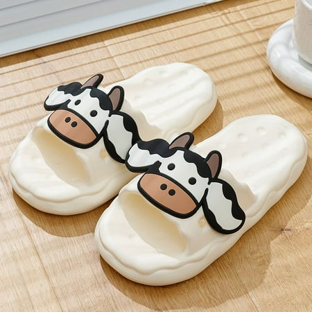 

Cartoon Cow Soft Bottom Home Slippers-shose Woman Cartoon Sandals