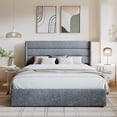 thumbnail image 3 of Amolife Full Size Upholstered Lift up Storage Platform Bed Frame with Fabric Panel Wingback Headboard, Gray Blue, 3 of 12