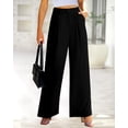 thumbnail image 3 of Women's High Waist Palazzo Pants Fall 2025 Casual Wide Leg Trousers Loose Work Office Business Suit Pant Pockets, 3 of 11