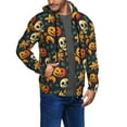 thumbnail image 2 of Naloa Halloween Skull Men’s Hoodies, Zip up Hoodie, Sweatshirts,Hoodies for Men Sizes S-3XL-3X-Large, 2 of 5