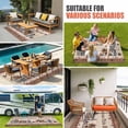 thumbnail image 4 of Farmhouse Outdoor Rug for Patio/Deck/Porch, Non-Slip Large Area Rug 6 x 9 Ft, Brown Country Star Berry Vintage Wood Grain Indoor Outdoor Rugs Washable Area Rugs, Reversible Camping Rug Carpet Runner, 4 of 8