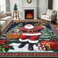 thumbnail image 3 of BLUEM CADE Santa Claus Christmas 8' x 10' Area Rug for Living Room Bedroom,Xmas Decor Machine Washable Rug Carpet with Non-slip Backing, 3 of 8