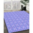 thumbnail image 3 of Ahgly Company Machine Washable Indoor Square Transitional Light Slate Blue Area Rugs, 5' Square, 3 of 7