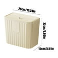 thumbnail image 3 of Pisexur Wall Mounted Bin Slide Lid Household Kitchen Bathroom With Lid Plastic Waterproofing Wastebasket Beige,Free Size, 3 of 7