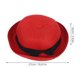 thumbnail image 4 of Sombrero de paja con ala ancha enrollable y lazo para mujer y niña, ideal para el verano, para playa (azul cielo), 4 of 7