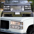 thumbnail image 3 of AJP Distributors Chrome Housing Amber Signal Headlights + Corner Bumper Lamps Pair Compatible/Replacement For GMC C10 C/K Sierra Suburban Yukon 1994 1995 1996 1997 1998 1999 2000 94 95 96 97 98 99 00, 3 of 8