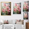 thumbnail image 4 of Designart "Pink and Grey Fuchsia Serenity Blooms IV" Floral Framed Wall Art - Traditional Pink Fuschia Hallway Framed Wall Art Decor, 4 of 6