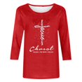 thumbnail image 5 of Daisyyozoid Nouvelles Arrivées Hauts pour Femmes Joyeuses Pâques Col Rond Manches Longues, 5 of 5