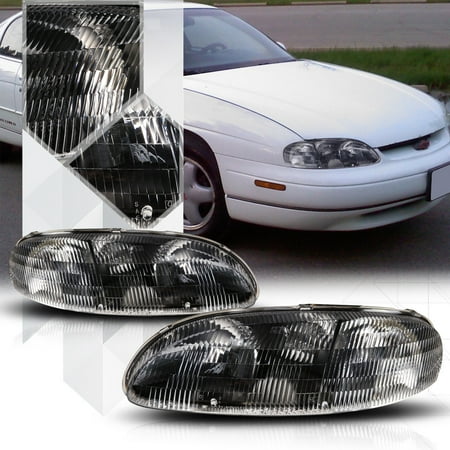 Black Housing Crystal Lens Headlight Lamp For 95 01 Chevy Lumina Black Housing Crystal Lens Headlight Lamp For 95 01 Chevy Lumina Monte Carlo 96 97 98 99 00