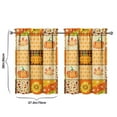 thumbnail image 4 of Fall Kitchen Curtains 36 Inch Short - 2 Panel Set, Autumn Harvest Print, Rod Pocket Window Treatment for Thanksgiving, Farmhouse, Cafe, Living Room - Machine Washable, 4 of 4