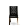 thumbnail image 4 of East West Furniture Forney 38" Leather Dining Chair in Jacobean/Black (Set of 2), 4 of 4