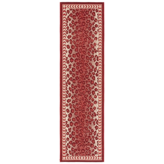 Safavieh Courtyard Candace Spotted Indoor/Outdoor Runner Rug, Red/Beige, 2'3" x 8'