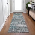 thumbnail image 4 of Dalyn Rugs Machine Washable Indoor/Outdoor Chantille Teal 2'3" x 7'6" Runner Rug, 4 of 7