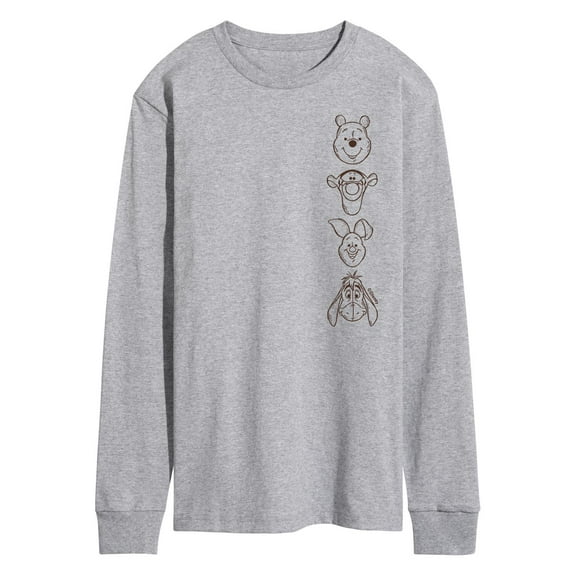 Winnie the Pooh - Tigger, PoohBear, Piglet, and Eeyore - Men's Long Sleeve T-Shirt