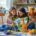 thumbnail image 4 of DIY Latch Hook Pillow Kits Cute Elephant and Giraffe Printed Pillowcase Crochet Yarns Hooking Handmade Pillow Cover Cushion for Home Sofa Decoration 17x17inch-1, 4 of 7