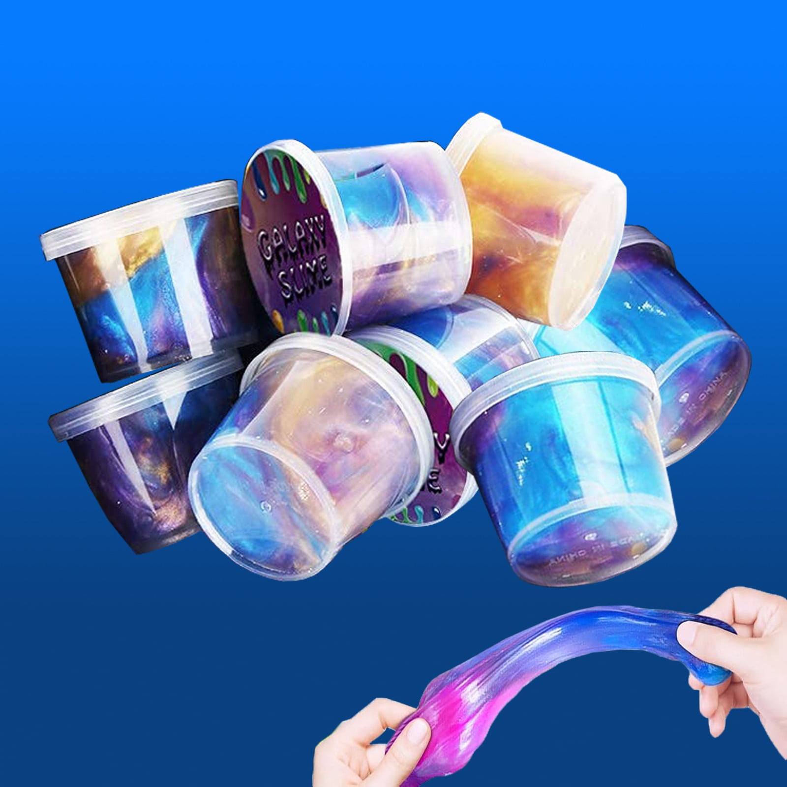 Glitter Slime Egg, Sparkly Putty Sensory Surprise Inside Real Eggshell Crack Open Activity, Stretchy Stress Relief Dough for All Ages