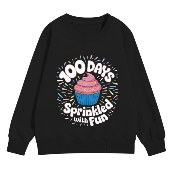 Ruyang The 100th Day Of School Sweatshirts Girls Cute Graphic Preppy Pullover Sweatshirt Oversized Back To 𝐒chool Shirt