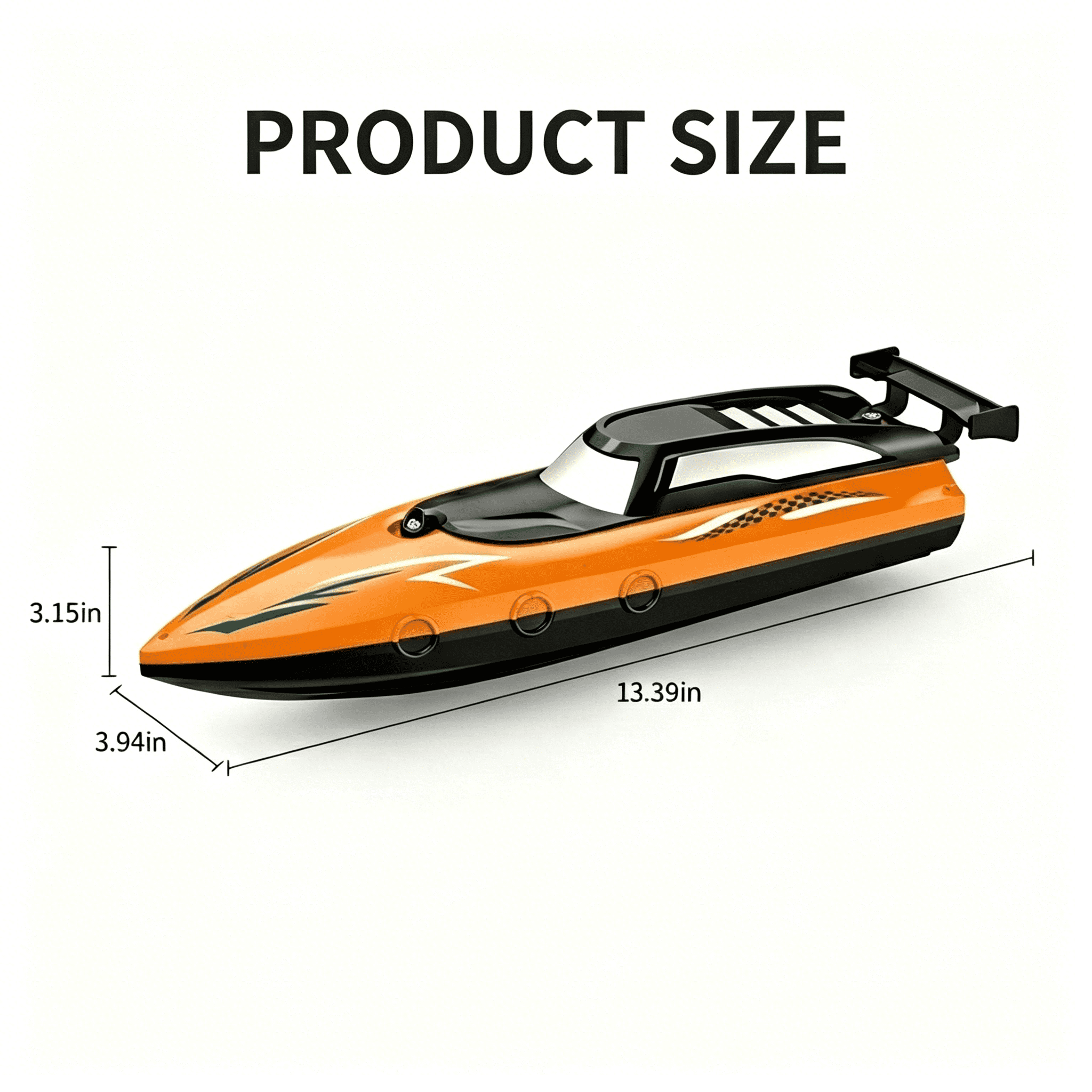 Tigozz RC Boat, 2.4GHz High Speed Remote Control Boat for Pools and Lakes, 12MPH Fast Racing Boat for Kids & Adults