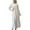 White, variant on Fesfesfes Women Dress Loose Casual Dress Foundation Solid Color Large Dress Round Neck Long Sleeve Dress Clothes Sale