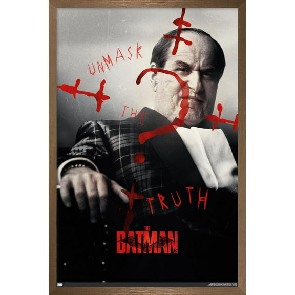 DC Comics Movie The Batman - Oswald Cobblepot A.K.A. Penguin One Sheet Wall Poster, 14.725" x 22.375" Framed