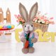 thumbnail image 4 of Fiudx Figura de Conejo de Pascua Tejida En Paja, Conejo Decorativo Artesanal, Diseño Intrincado de Pascua, Decoración Versátil para Mesas o Estantes, Idea de Regalo Navideño, Decoración Festiva para, 4 of 5