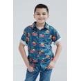 thumbnail image 4 of Disney Cars Toddler Boys' Short Sleeve Button-Down Shirt Navy Lightning Mater, 4 of 6