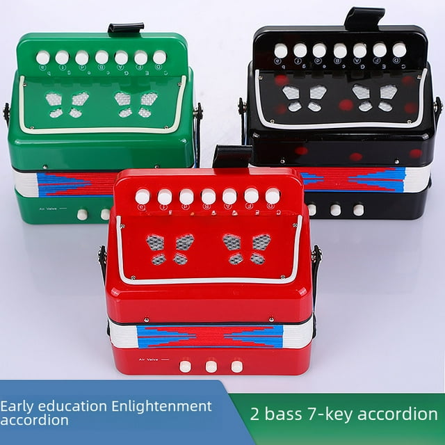 7-Key Kids Accordion for Beginners - Portable Musical Education Toy with Colorful Design, Sturdy Material, Early Childhood Music Learning Tool, Auditory Skill Development, Lightweight Instrument in
