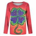 thumbnail image 4 of Camisas y blusas del día de San Patricio para mujer, camiseta de verano para mujer, cuello redondo, estampado de flores, camisetas sueltas, camisetas de manga corta para niña Pompotops  FGAJ1680, 4 of 5