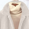 thumbnail image 5 of Xdegoge Fleece Lined Coat for Women Fuzzy Sherpa Coats Cold Weather Keep Warm Jacket Long Sleeve Lapel Cardigan with Pockets Fall Winter Thermal Outerwear, 5 of 6
