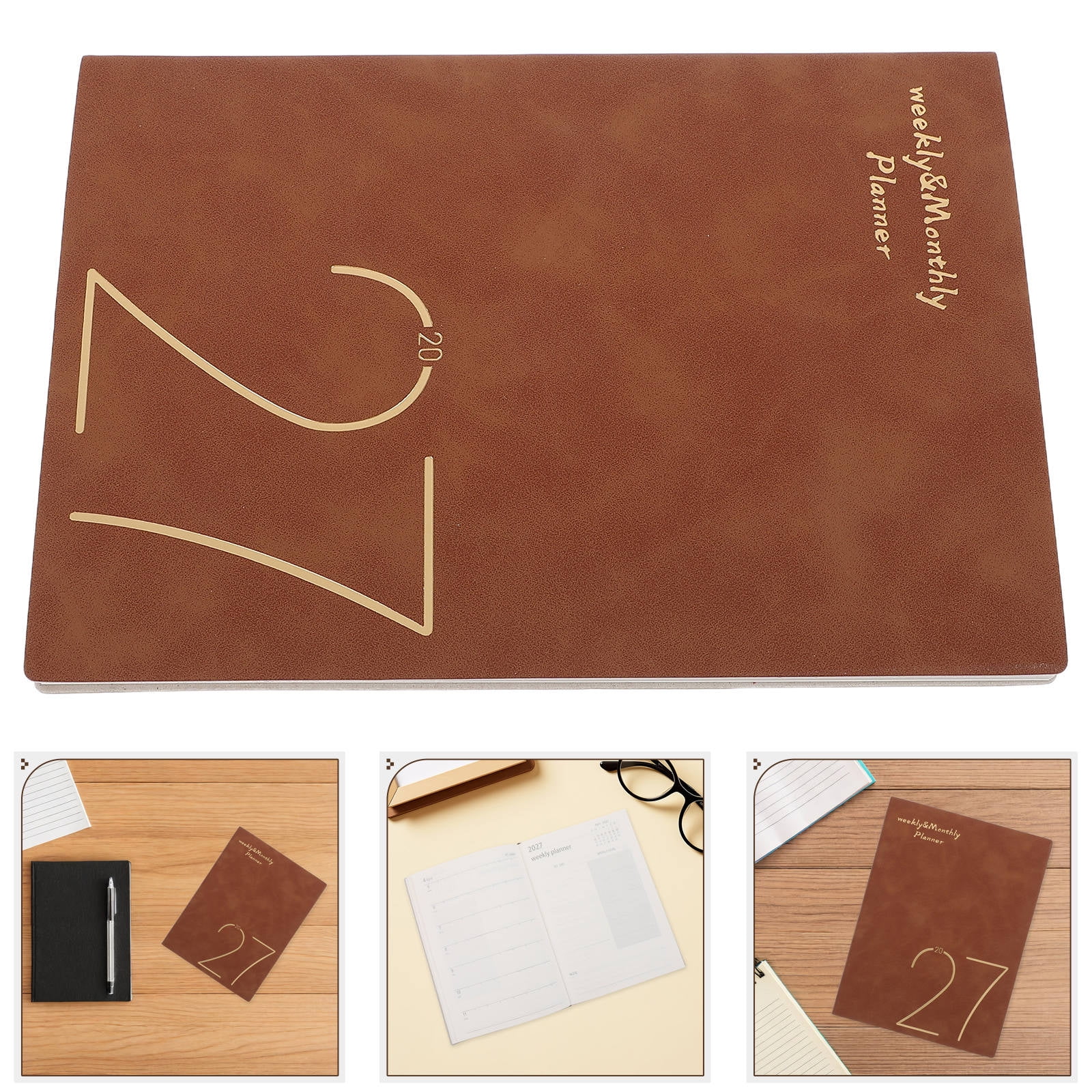 VERDANVERSE 2027 Brown Academic Planner Daily Organizer with Monthly Sections and Flexible Scheduling for Students and Professionals