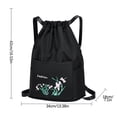 thumbnail image 3 of Foldable Drawstring Large Capacity Embroidered Backpack, Drawstring Backpack For Women Travel Backpack, 3 of 4
