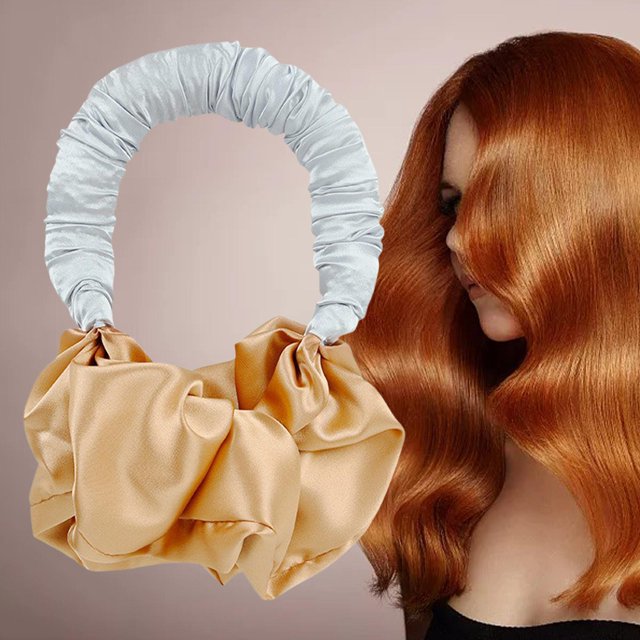 Diadema rizadora Flexible sin calor, rodillo cabellero, banda para la cabeza DIY, rizos de naturales, rizadores perezosos, , champán Baoblaze Barras de curling