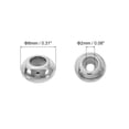 thumbnail image 2 of Uxcell 20Pack 8mm Insert Rubber Stopper Positioning Spacer Beads, Stainless Steel Adjustable Slider Beads, Silver, 2 of 6