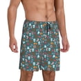 thumbnail image 2 of Pofeuu Skull cute organ Print Men's Soft Woven Elastic Waistband Sleep Pajama Short-X-Large, 2 of 6