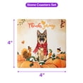 thumbnail image 5 of Happy Thanksgiving German Shepherd with Turkey Pumpkins Autumn Vibes Set of 4 Stone Coasters Alsatian Dog Lover Gifts 4x4in Absorbent Soapstone Coaster - 12018, 5 of 5
