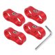 thumbnail image 1 of 4Piezas Rojo AN10 19mm Manguera Separador Abrazadera Adaptador Con Llave Para Coche, 1 of 1