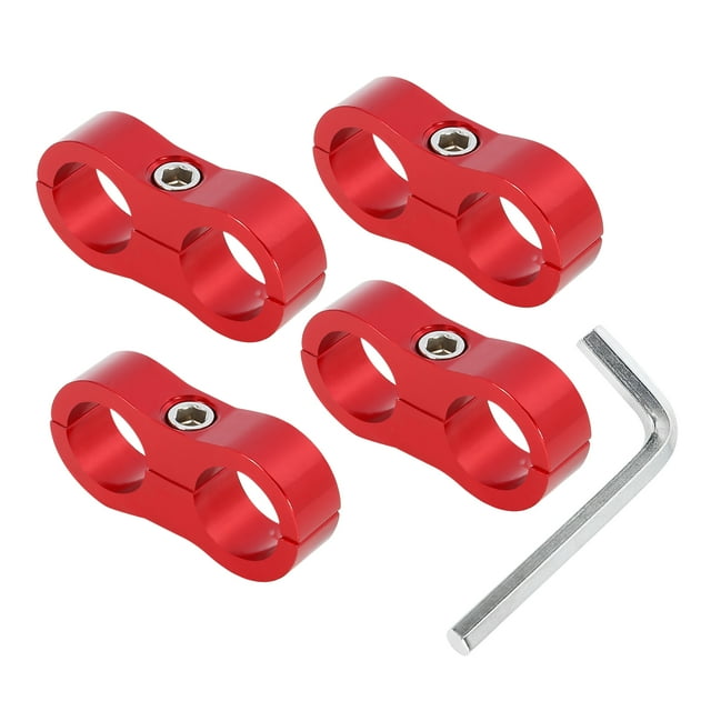 Unique Bargains 4pcs Hose Separator Clamp Fitting Adapter with Wrench for Car Aluminum Alloy