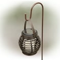 thumbnail image 5 of Alpine Corporation 33" Tall Outdoor Solar Powered Lantern with LED Lights and Shepherd's Hook Garden Stake, 5 of 12
