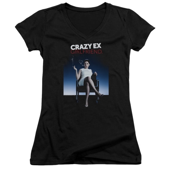 Crazy Ex Girlfriend Crazy Instinct Junior Women's V-Neck T-Shirt Black